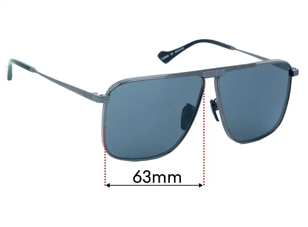 Gucci GG0840S 63mm Replacement Lenses by Sunglass Fix™